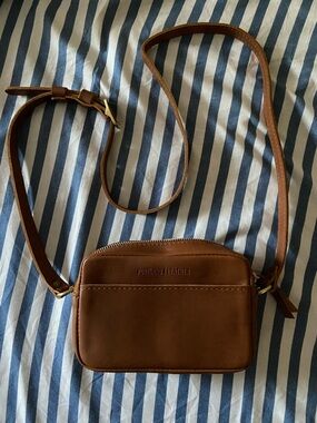 Portland Leather Tan Smooth Leather Mini Crossbody